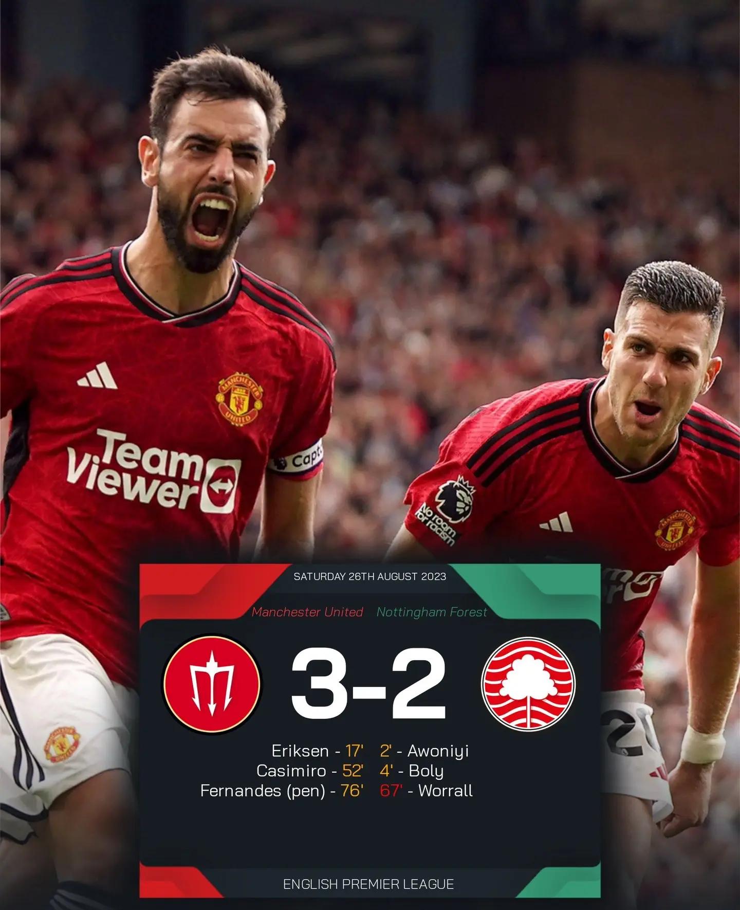 曼联客场逆转获胜，继续保持不败势头